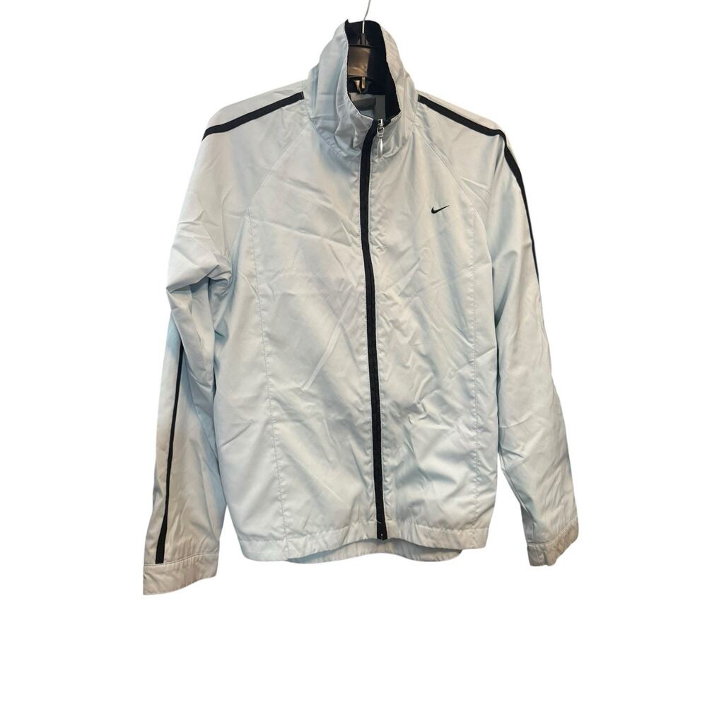 Vintage Nike Light Blue Full Zip Womans Jacket Size Medium 8-10